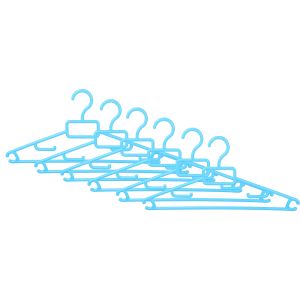 طقم شماعة بلاستيك رينامورا، 6 قطع، 20×40 سم - ازرق فاتح