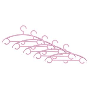 طقم شماعات بلاستيك اليت، 5 قطع، 41×20 سم - روز