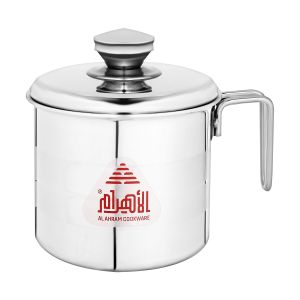 لبانة المونيوم بالغطاء الاهرام، 14 سم - فضي