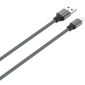 كابل شحن لدنيو، USB الى لايتنينج، شحن سريع، 2 متر، 2.4 امبير، Ldnio LS442 - رمادى