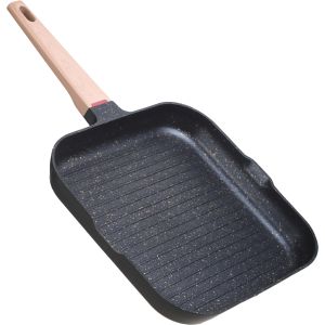 جريل جرانيت مستطيل فالمر، يد بكالايت، 28×28 سم - اسود