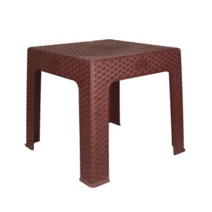 ترابيزة راتان بلاستيك الهلال والنجمة، 48x48x41,5 سم - بني