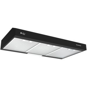 شفاط مطبخ تركى بيورتي، 90 سم، 3 سرعات، PTSLIM BL - اسود