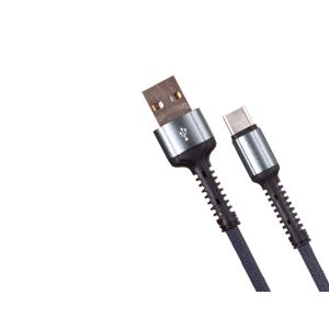 كابل شحن لدنيو، يو اس بي الى تايب سي، 2.4 امبير، 1.0 متر ، LS64 - رمادى
