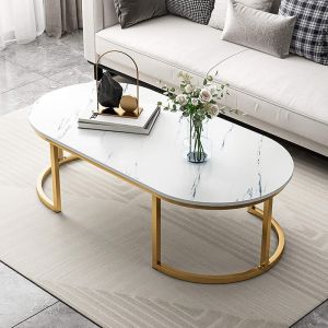 ترابيزة وسط مودرن ستيل، 110x50x40 سم - ذهبي