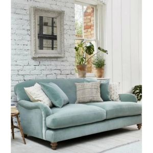 كنبة بمقعدين، خشب زان، تنجيد كتان، 160×90×80 سم - بترولى
