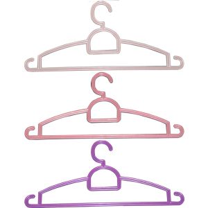 طقم شماعات بلاستيك، 60 قطعة، 40×18 سم - متعدد الألوان