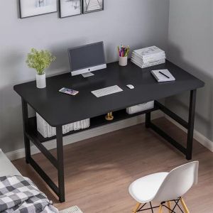مكتب مودرن خشب وحديد، 100×75×60 سم - أسود