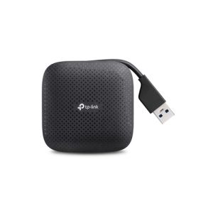 مركز تي بي-لينك USB 3.0 فائق السرعة 4 منافذ محمول، UH400 - أسود