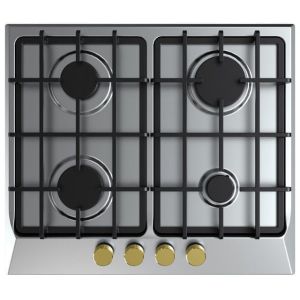 مسطح بيلت ان فريش استانلس، 4 شعلة، 60×60 سم ، HAFR60CMSC1/BR - فضى