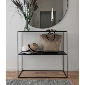 ترابيزة كونسول مودرن معدن، 95×40×90 سم - اسود