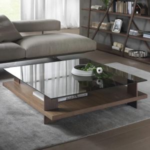 ترابيزة وسط خشب ام دي اف، 90x90x40 سم - خشبي