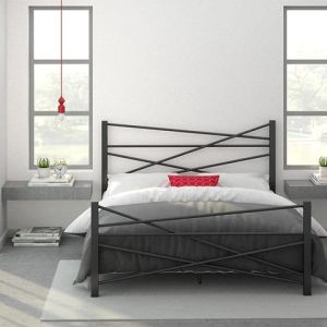 سرير أطفال مزدوج، 200×150×110 - رمادى
