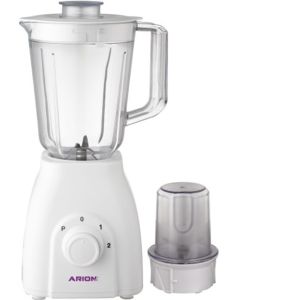 خلاط كهربائى اريون، 600 وات، 1.5 لتر، 1 مطحنة توابل، 2 in 1 AR-605 - ابيض