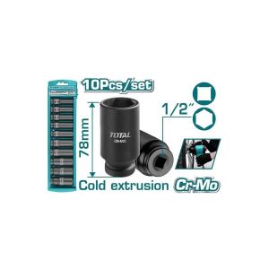 طقم لقم طويلة توتال، 1/2 بوصة، 10 قطع، THKISD12102L - اسود اخضر